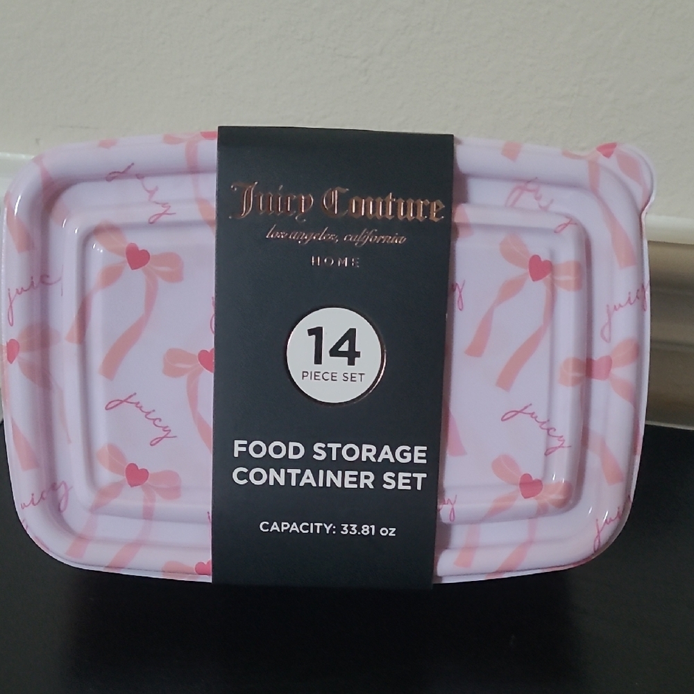 Juicy Couture Pink Bow Food Storage Set